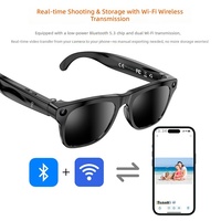Lunettes Intelligentes 8MP Enregistrement Vidéo 1080P Contrôle par Bouton Tactile Traduction IA Capture Photo et Vidéo Batterie 290Wh Recharge Filaire