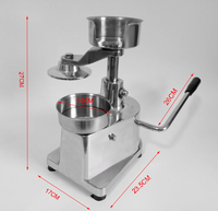 Presse à hamburgers et saucisses manuelle professionnelle 100 mm/4 pouces en acier inoxydable robuste pour la préparation de viandes