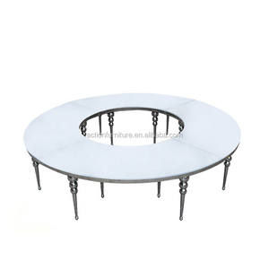 Mesa de <span class=keywords><strong>boda</strong></span> de media luna de cristal blanco, estilo Simple, novedad, 2022 - Product Image 6