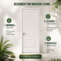 Panneau de porte minimaliste en PVC peint, bien étanche, résistant à l'usure, pour usage intérieur, hôtels, hôpitaux, installations de loisirs, supermarchés