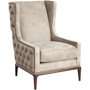 Fauteuil simple en bois massif de style américain moderne et minimaliste avec repose-pieds, chaise paresseuse de luxe légère à la française pour balcon, mobilier haut de gamme pour la maison - Product Image 5