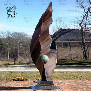 Декор для сада, латунная медная абстрактная художественная металлическая скульптура, бронзовая скульптура дерева, Человеческая Статуя - Product Image 3