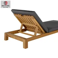 Lit inclinable pliant extérieur imperméable pour cour terrasse jardin piscine balcon loisirs chaise de plage matériau en bois