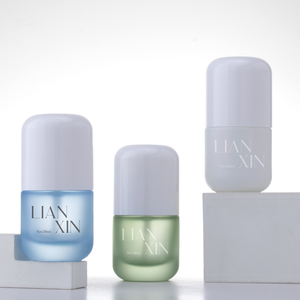 Emballage de cosmétiques en verre à cylindre rond de 30ml 50ml 100ml conteneurs de fond de teint de lotion de soin de la peau bouteilles à pompe de lotion en verre personnalisées - Product Image 2