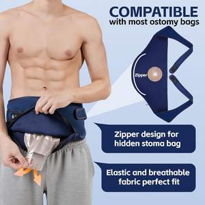 Funda de Bolsa de Ostomía Cómoda, Ajustable, Transpirable, de Tejido Elástico, Adelgazante, Soporte Lumbar, Bolsa de Compresión para Hombres y Mujeres, Deporte - Product Image 2