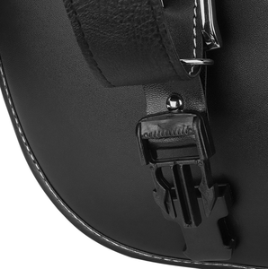 Sac Double face de <span class=keywords><strong>moto</strong></span> en cuir PU, <span class=keywords><strong>Vintage</strong></span>, de grande capacité, selle <span class=keywords><strong>latérale</strong></span> modifiée, à rivets - Product Image 4