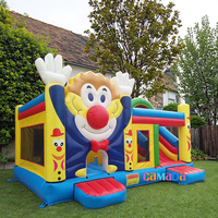 Château Gonflable Combiné Clown en PVC avec Toboggan pour Vente en Gros