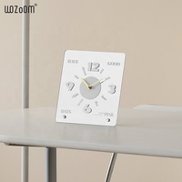 Mandelda acrylique horloge de table décoration de la maison moderne carré bureau montre horloges Art ornement décor bricolage horloges pour la Promotion
