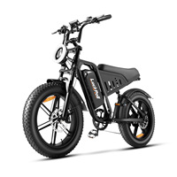 Vélos électriques tout-terrain à gros pneus avec moteur de moyeu arrière et batteries au lithium transfrontalières, en stock aux entrepôts des États-Unis et du Brésil