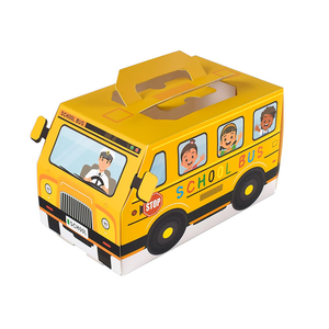 Kotak Hadiah Genggam Bentuk Bus Sekolah Musim Kembali ke Sekolah untuk TK, Bahan Karton Tebal Daur Ulang, Kotak Camilan Permen Jelly - Product Image 6