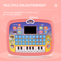 Tableta con Pantalla LED, Juguete Educativo para Niños, Máquina de Aprendizaje, Tableta Educativa para Bebés, Caja con Ventana, Batería, Laptop de Plástico para Niños
