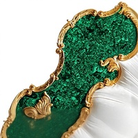 Lit double de style européen de luxe en bois massif baroque français sculpté avec table de toilette en cuir véritable, mobilier de maison