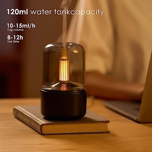 Portable Oil Diffuser <b>Air</b> <b>Humidifier</b> Candle Light Aroma Diffuser LED Night Light USB Charging Customizable logo and P Box - Product Image 2