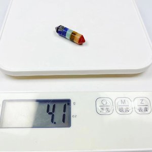 Bacchetta a torre con pietre preziose a 7 colori di alta qualità all'ingrosso 3cm Mini sette punti a doppia terminazione Chakra per la decorazione - Product Image 6