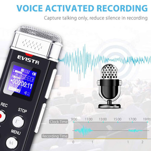 L157 Magnétophone portable de 16 Go avec enregistrement sonore HD 1536Kbps MP3 multipiste pour conférences, réunions, interviews - Product Image 4