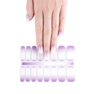 Nhà Máy Giá thời trang 3D nail sticker làm móng tay trang trí bán chữa khỏi Gel Nail kết thúc tốt đẹp đánh bóng Ombre màu Nail Strips