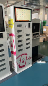 Máquina Expendedora de estación de carga ultrarrápida de batería de teléfono móvil personalizada con cable y estación de carga aceptador de monedas - Product Image 5