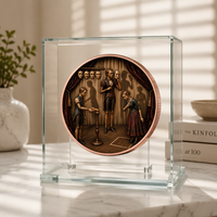 Pièce de monnaie ronde en cuivre personnalisée de 1 oz avec impression d'art de musée et de figures mythologiques pour collection ou cadeau