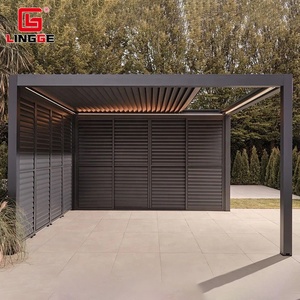 Gazebo retráctil <span class=keywords><strong>de</strong></span> resistencia al viento totalmente abierto superior con luces LED Fácil instalación Gazebo <span class=keywords><strong>de</strong></span> jardín ecológico al aire libre - Product Image 1