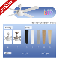 1stshine ventilateur de plafond hôtel lustres fantaisie réversible 4 MDF lames ventilateurs de plafond