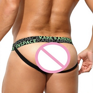 Slip G-String da <span class=keywords><strong>Uomo</strong></span> con Apertura Posteriore, in Cotone ad Asciugatura Rapida, Intimo Traspirante a Vita Bassa, Sexy, Taglie dalla S alla XL - Product Image 3
