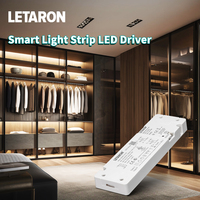 Driver LED intelligent Letaron ODM/OEM en option avec contrôle de la luminosité et de la température de couleur (CCT) pour éclairage intérieur sous armoire 12V 24V 60W-200W, certifié UL