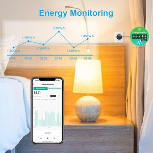 Antela Smart <b>Plug</b> Foro Passante Pulsante Eu Type F 2.4G 5G Wi-Fi Energy Monitoring <b>Remote</b> <b>Control</b> Universal Plastic 16A 240V - Product Image 5
