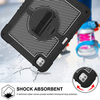 Coque de tablette robuste en PC et silicone pour usage professionnel, vente en gros OEM, avec rotation à 360° °   Support de poignet avec béquille pour iPad Pro 13