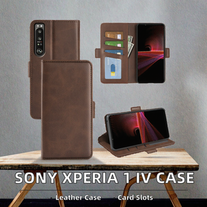Étui de téléphone étanche <span class=keywords><strong>2022</strong></span>, nouveau modèle pour 1 IV, style portefeuille à double boucle, étui à rabat en cuir avec emplacements pour cartes - Product Image 2