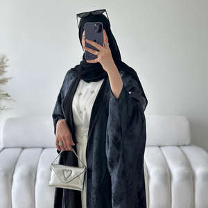 Elegante <span class=keywords><strong>Abaya</strong></span> Traspirante e Alla Moda con Patchwork, Abito Modesto con Sottoveste Aperta per Dubai e Turchia, per Donne Musulmane - Product Image 5