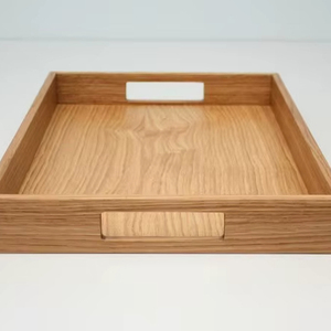 Plateau de service carré en laiton incrusté et en bois sculpté à la main pour le thé, les collations, les desserts, les repas, à prix réduit - Product Image 1