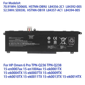 Uality-Batería de reemplazo para ordenador portátil, pila de reemplazo para ordenador de escritorio, de <span class=keywords><strong>15</strong></span>, 3, 4 HSTNN-C87C - Product Image 2