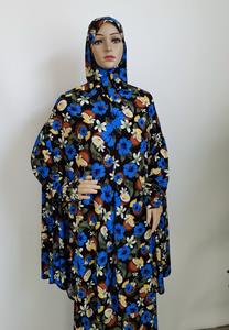 नए प्लस आकार <span class=keywords><strong>2</strong></span> pccs abaya महिला मुस्लिम पोशाक थोक वस्त्र महिलाओं की लंबी गुलाब रेशम जिलबब बाया मुस्लिम पोशाक - Product Image 6