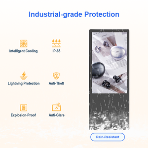 Écran d'affichage numérique extérieur <span class=keywords><strong>sur</strong></span> pied de 65 pouces, système d'exploitation <span class=keywords><strong>Android</strong></span>/Windows, écran LCD 4K, indice de protection IP65, kiosque en alliage d'aluminium, écran publicitaire - Product Image 4