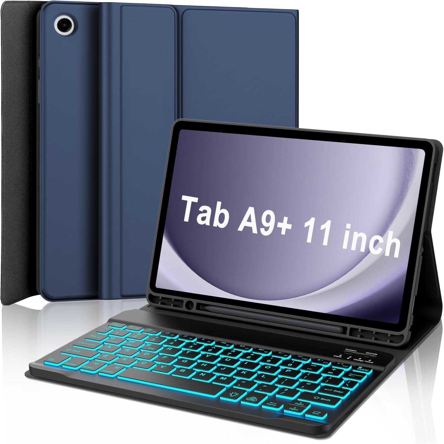 Boîtier bleu foncé + clavier rétroéclairé noir