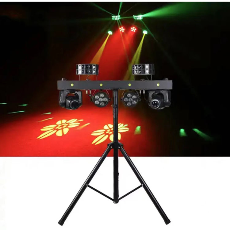 Portable 30W RGBW 4in1 LED Par Gig Bar Laser Derby Strobe Effect Triple Stand Moving Head Beam Light for Party DJ Disco KTV