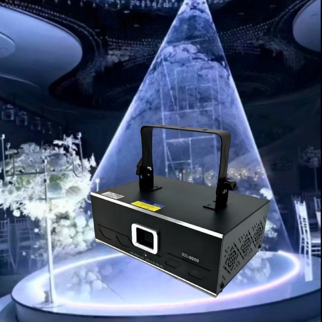 RGB 2W LED Matrix Stage Laser Lights Projector Aluminum Body DMX512 Control Mode for Wedding DJ Hotel Animation Programs
