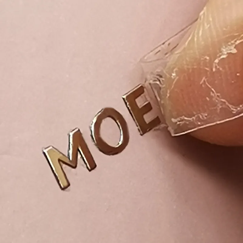 Adesivo de logotipo do ouro impresso personalizado, etiqueta 3d de metal transparente de transferência uv