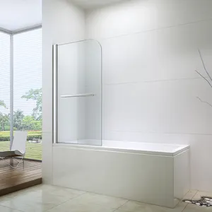 Bathtub Screens Pivot Open Style Bathroom Tempered Glass Bathtub Shower Screen