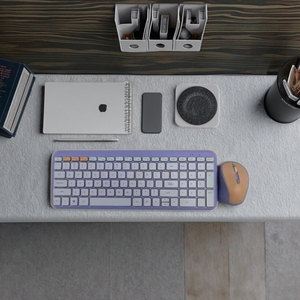 99 <strong>Keys</strong> Low Profile Chocolate Keycap <strong>Keyboard</strong> Mouse Combo BT+2.4G Wireless Office <strong>Keyboard</strong> Mouse Set for Laptop Desktop - Product Image 6