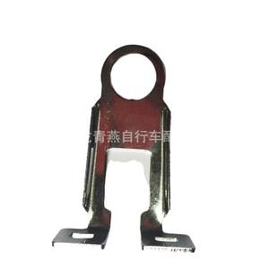 Support de fixation avant en métal pour éclairage de vélo, noir, zingué, renforcé, pour panier de vélo - Product Image 1
