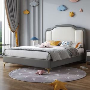 2025 venta al por mayor cama para niños cama de diseño Simple moderno para niños cómodos muebles de dormitorio de cuero conjunto en dormitorio de niños - Product Image 5