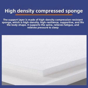Matelas respirant avec sommier intégré, matelas hôtelier compressé enroulé en mousse à mémoire de forme épaisse, style simplicité moderne - Product Image 4
