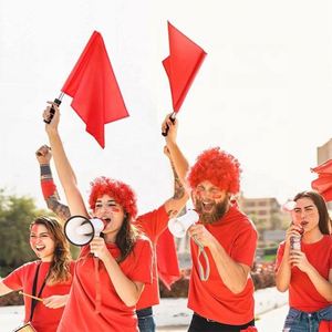 Hot Sales Sports <b>Referee</b> Track and Field Sports <b>Flag</b> Linesman Stainless Steel Pole Hand <b>Flag</b> for Soccer Volleyball - Product Image 4