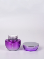 Deluxe 50g 100ml 120ml ensemble de bouteilles en verre violet couvercle en plastique de qualité supérieure pour Essence Lotion crème pour le visage soin de la peau sérum cosmétique personnalisé