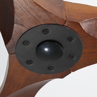 Ventilateur de plafond à 3 pales en bois massif de Style rustique avec interrupteur mural de 60 pouces et télécommande