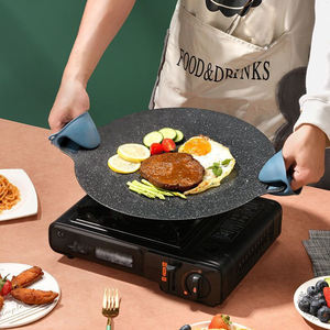 Poêle de barbecue multifonction coréenne en fonte, antiadhésive, portable, pour extérieur, ustensile de cuisson en métal pour rôtir, vente en gros - Product Image 3