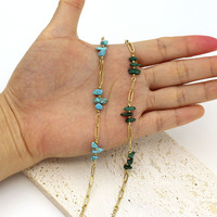 Bracelet superposé en pierres naturelles plaqué or pour femme, motif animal, style vintage, idéal pour le quotidien, cadeau