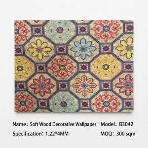 Papier peint en liège naturel écologique, à coller soi-même, motif floral et d'oiseaux, revêtement <span class=keywords><strong>mural</strong></span> auto-adhésif pour la décoration de la maison et du salon - Product Image 5