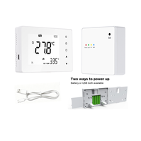 Termostato Inalámbrico RF 868 MHz/433 MHz Programable para Caldera de Gas, Control de Temperatura por RF con Batería, Compatible con Alice y Google Home